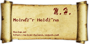 Molnár Heléna névjegykártya